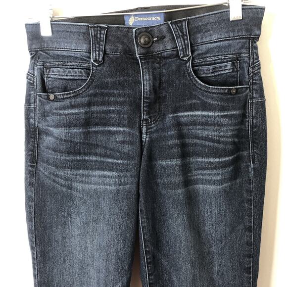 Democracy Women's Skinny "Ab"solution Stretchy Dark Wash Mid-Rise Jeans Size 2 - Picture 2 of 9